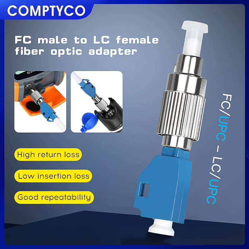 LC Female To FC Male OPM Optical Power Meter Visual Fault Locator Fiber Optic Hybrid Adapter simplex Single mode Optic