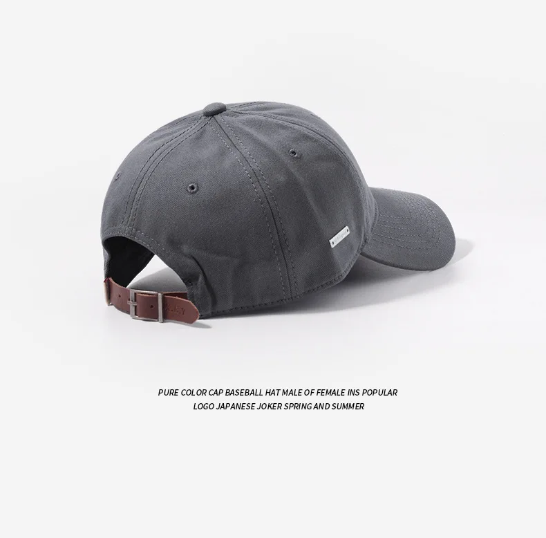 Einfarbige Baseballkappen aus Baumwolle für Männer und Frauen, verstellbarer Twill, Low-Profile-Snapback, täglich taillierte Mütze, alle Jahreszeiten – Detail 11