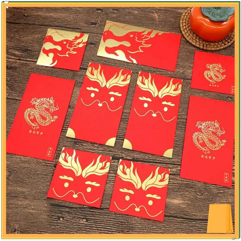 L52A-60 個中国の新年赤い封筒新年ラッキーマネー赤い封筒辰年 2024