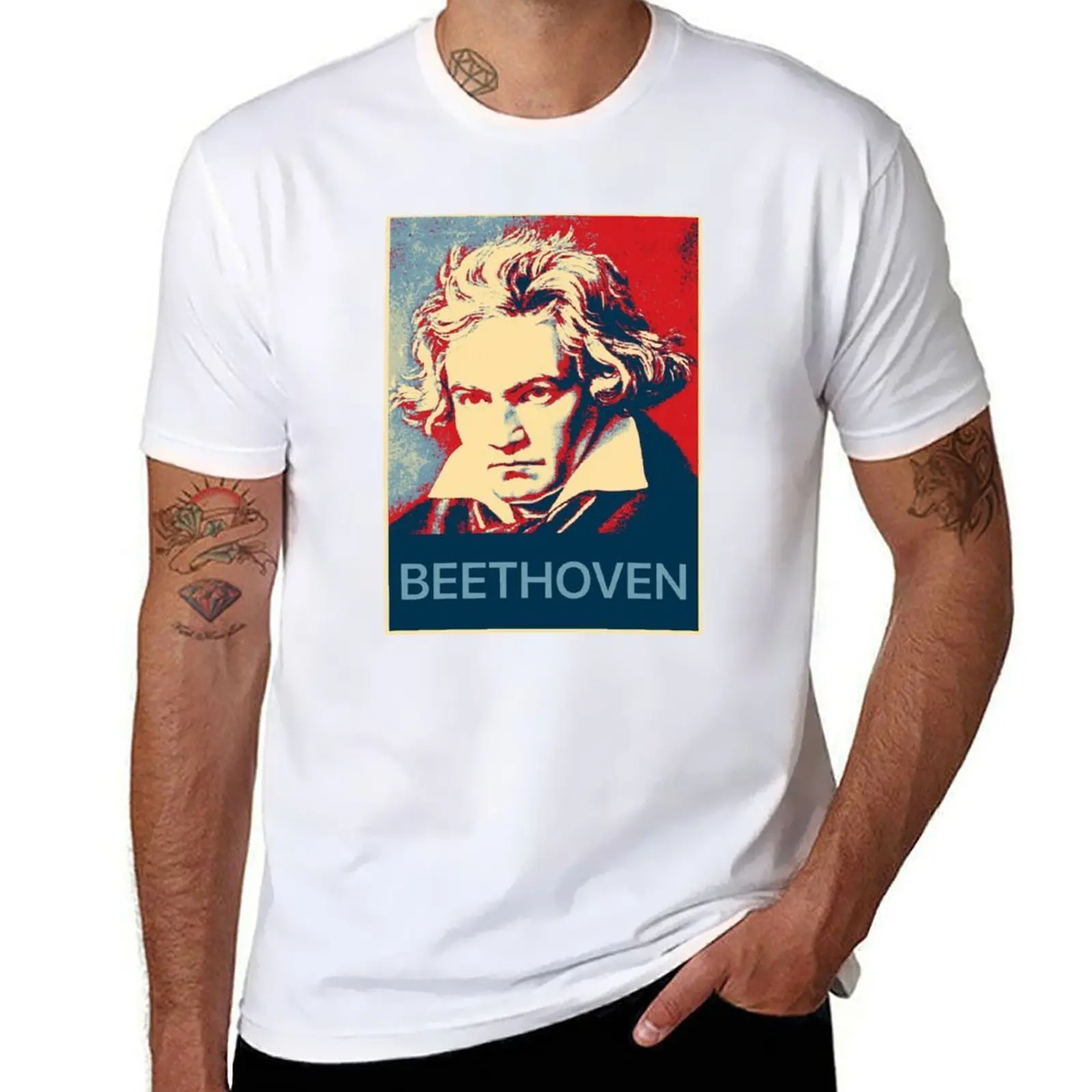 

Beethoven T-Shirt cotton t shirts man 100% funny t shirts dark humor T-Shirt