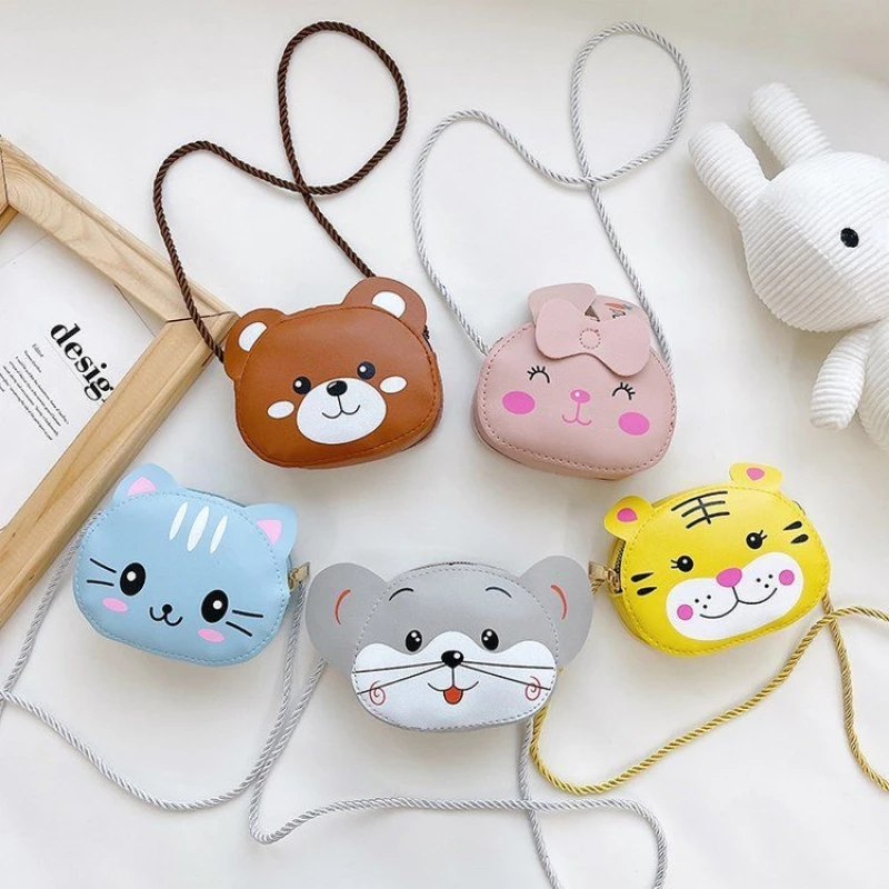 Cute Rabbit Baby Girls Small Crossbody Bags Cartoon Kids Boys Mini Coin Purse Handbags Children's Accessories Small Shoulder Bag