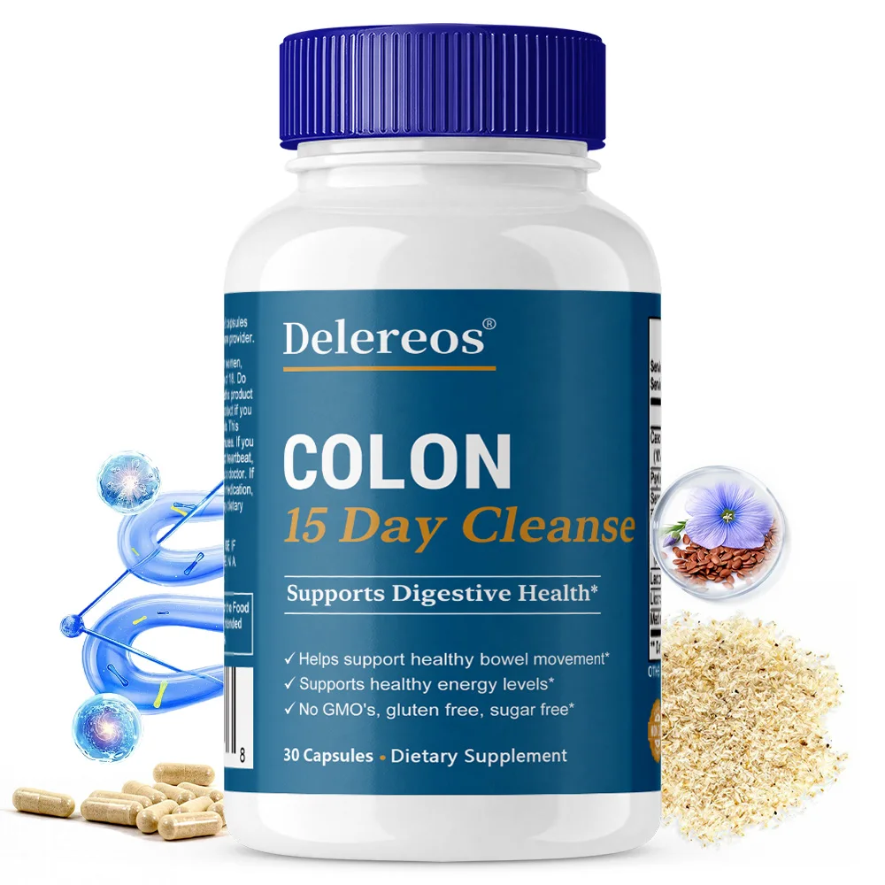 Colon Cleanser Detox - 15 Day Natural Capsules for Constipation Relief & Bloating Support, Detoxify & Boost Energy