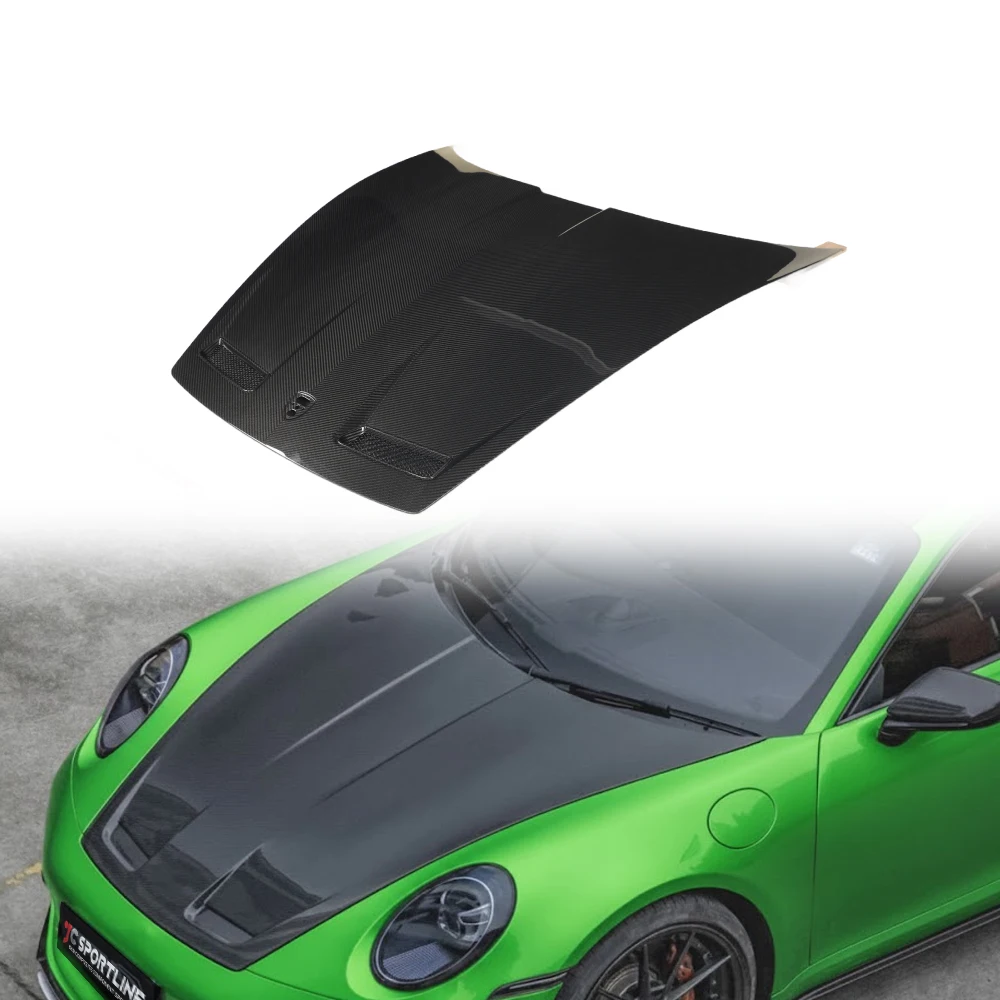 

High Quality GT3 Look Dry Carbon Fiber Hood Bonnet For Porsche 911 992 GTS 4S Carrera S 2020 2021 2022 2023 Auto Parts