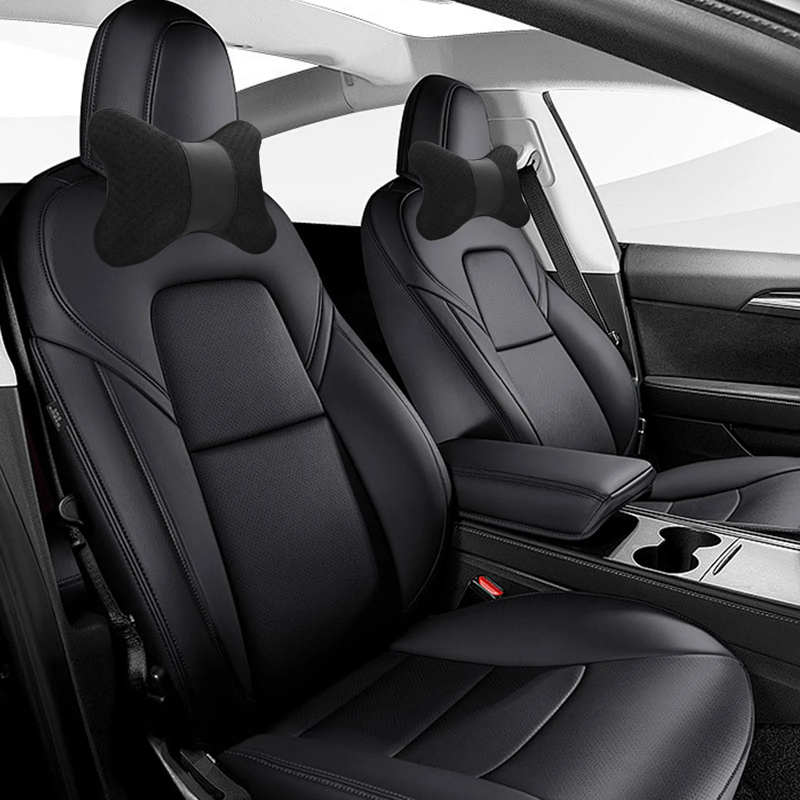 

Car Headrest Neck Pillow Summer Ice Silk Comfortable Durable Universal Easy Clean Neck Support for Driving