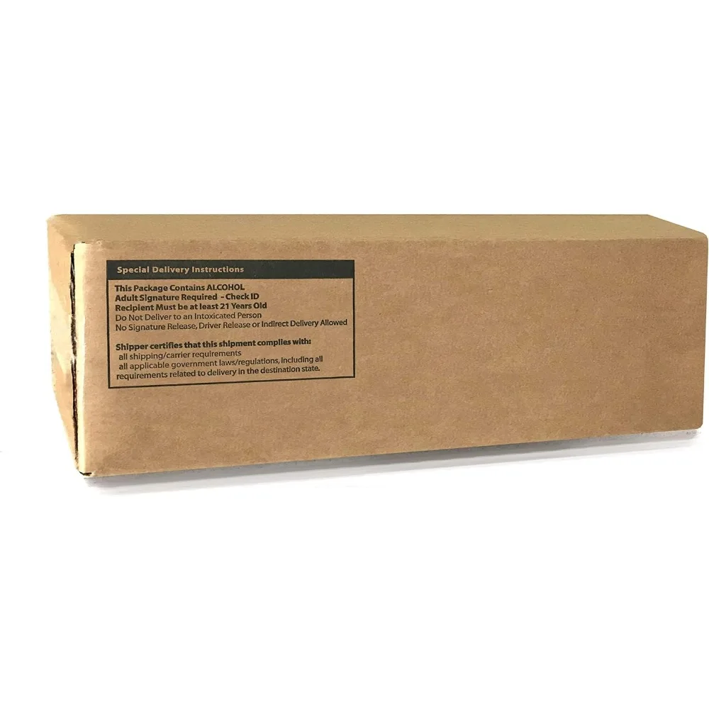 Kotak Anggur Ramah Lingkungan dari Bahan Daur Ulang dengan Baki Pelindung untuk 1 Botol, Biodegradable, Paket isi 12