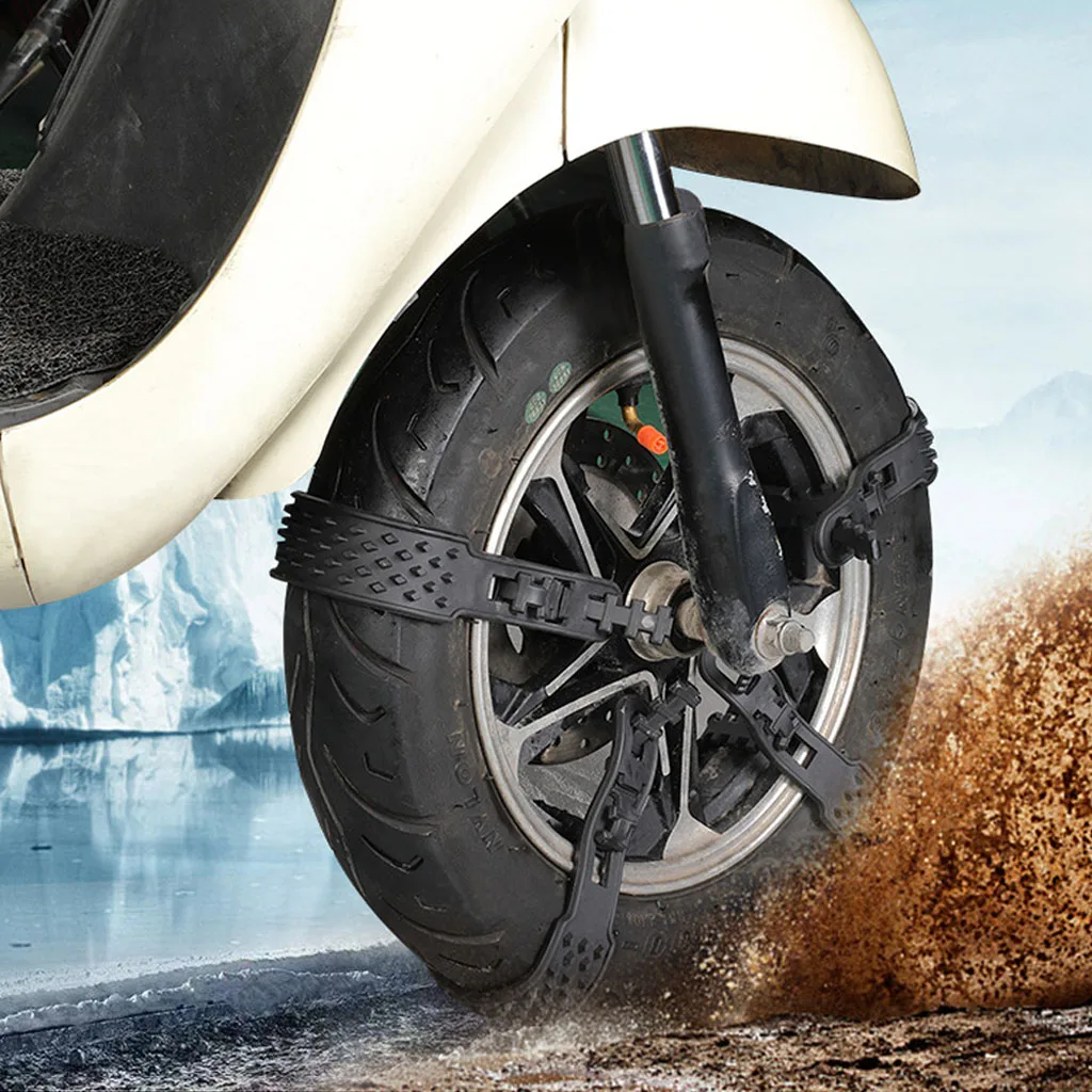 Łańcuchy antypoślizgowe do samochodów elektrycznych, motocykli dwukołowych, trójkołowych i czterokołowych, pojazdów elektrycznych, do zimowych opon śnieżnych, zapobiegające ślizganiu.