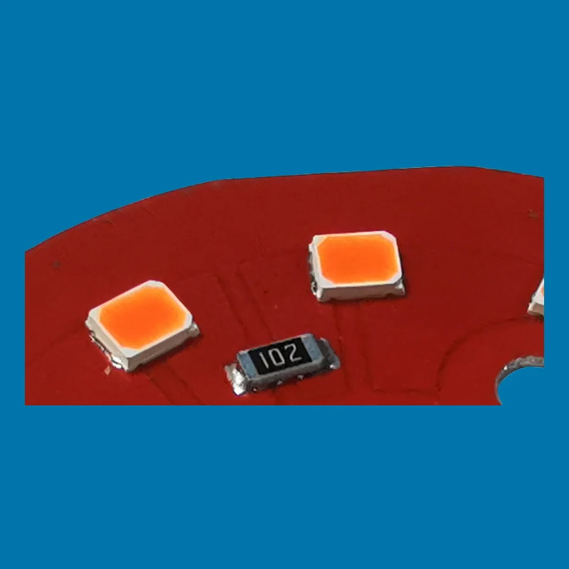 SMD LED Chip Lâmpada Board, vermelho, Driver-Free, fonte de luz redonda, AC 220V, 2835