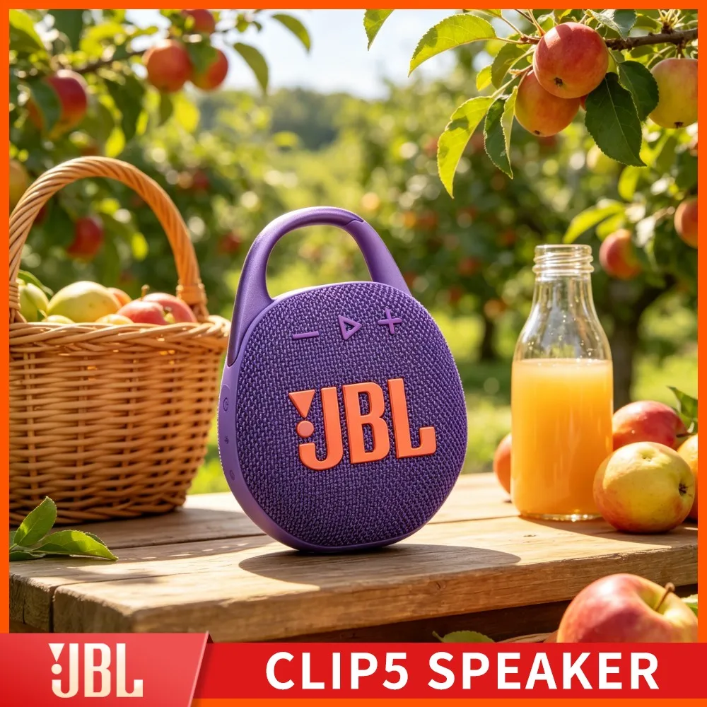 Altavoz Bluetooth JBL CLIP5 RGB Impermeable con Sonido Nítido, Manos Libres, IP67 a Prueba de Polvo, Estéreo, Tarjeta TF, USB, Sonido Alder