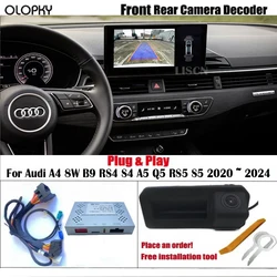 For Audi A4 RS4 S4 8W B9 A5 Q5 RS5 S5 2020~2024 OEM Screen Plug and Play Install HD Night Vision Front Rear View Reverse Camera