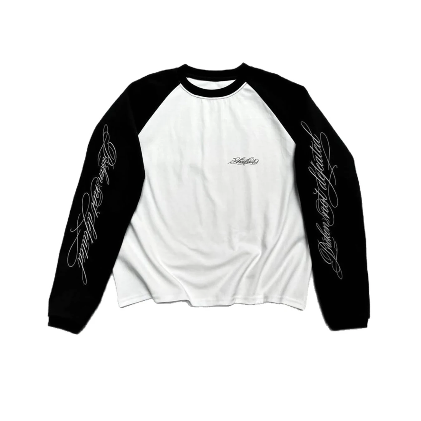 New Autumn and Winter Personalized Letter Printed Round Neck Long Sleeved Pullover Retro Street Trend T-Shirt view 5