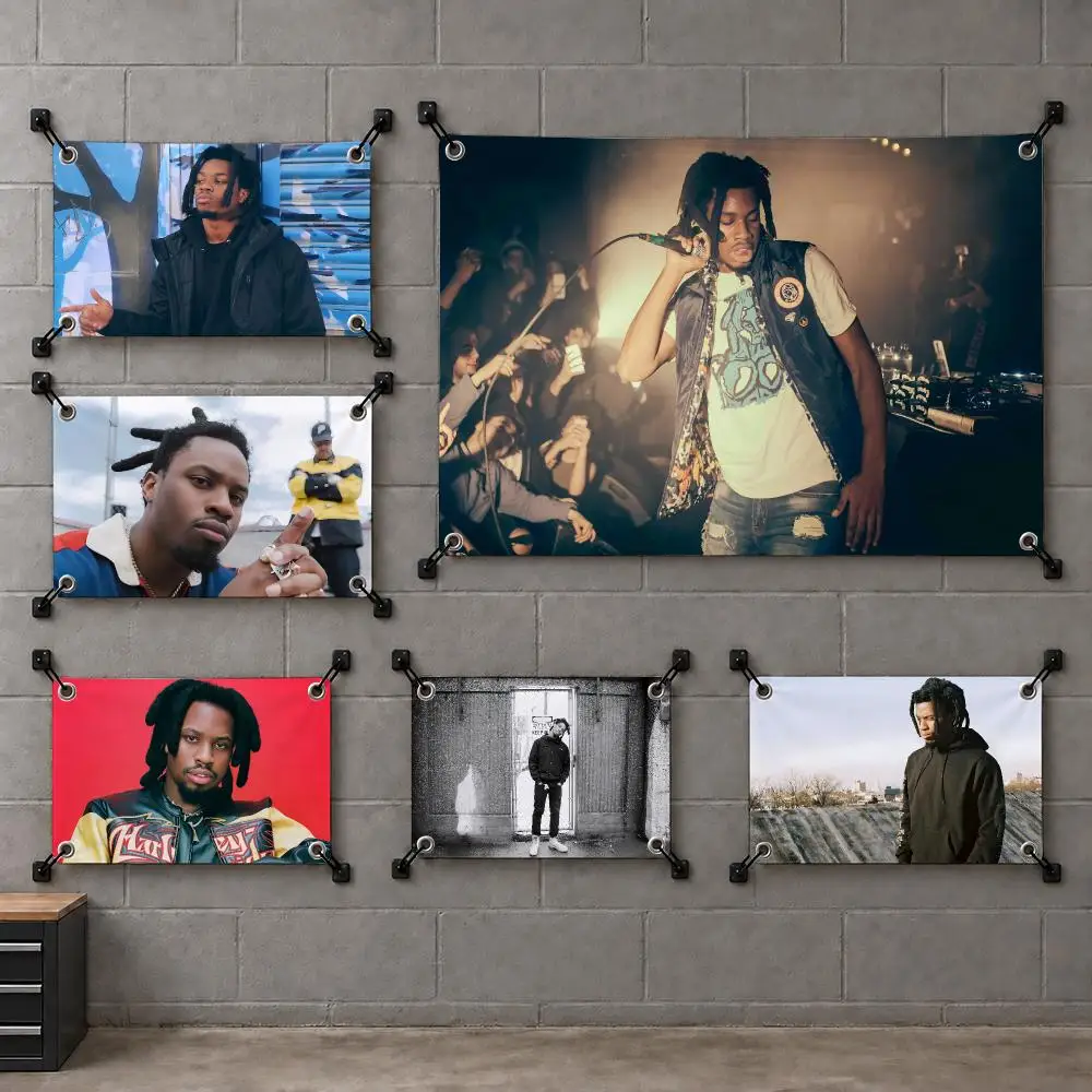 D-Denzel Curry Hip-hop rapper Flags Bedroom House Living Room dorm Outdoor party Wall Hanging Background Banner Decor