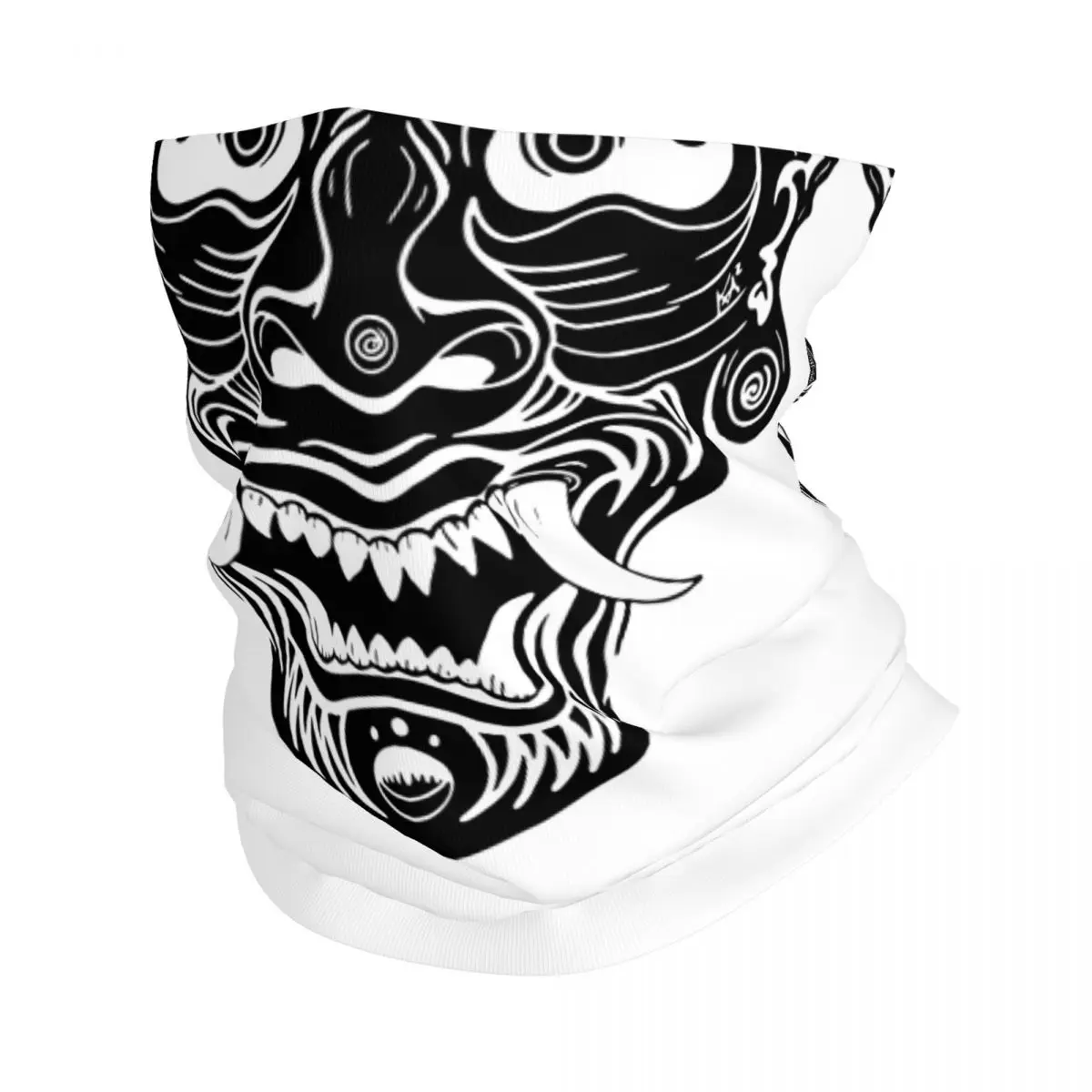 Demon Daze Bandana Neck Gaiter Printed Kabuki Japanese Samurai Wrap Scarf Multi-use Headwear Cycling Unisex Adult All Season