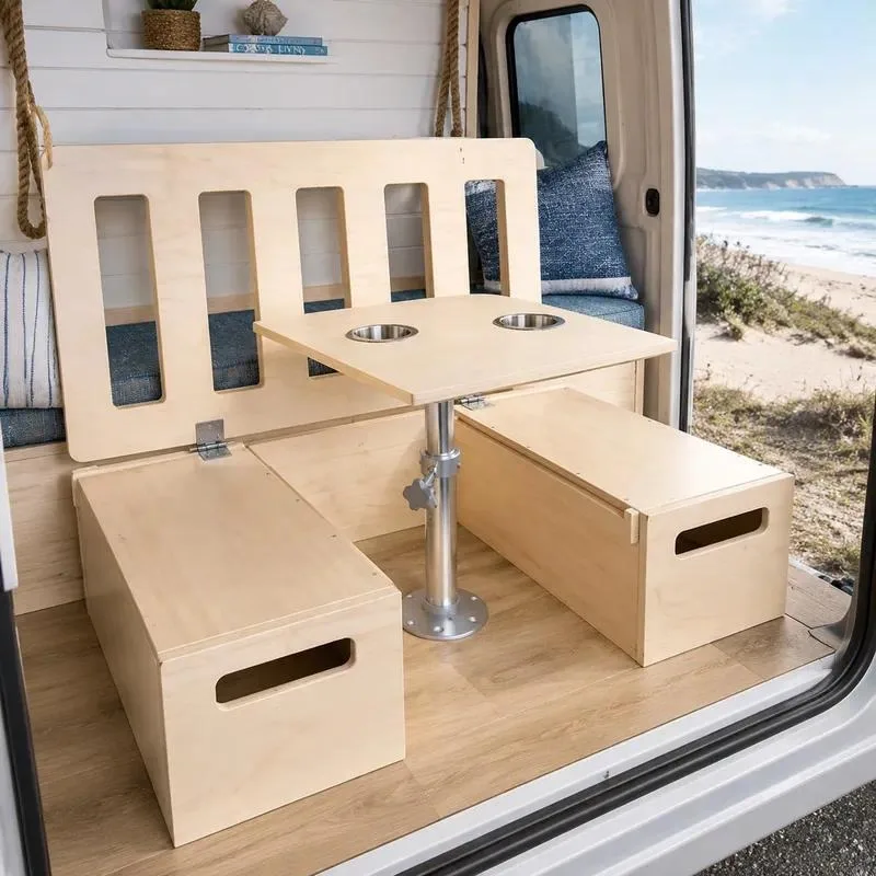 RV Foldable Aluminum Bed Frame Heavy Duty Space Saving Camper Support Easy to Install