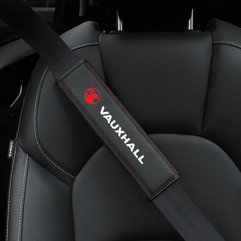 Car seat belt shoulder protector with Vauxhall pattern, durable material, classic style