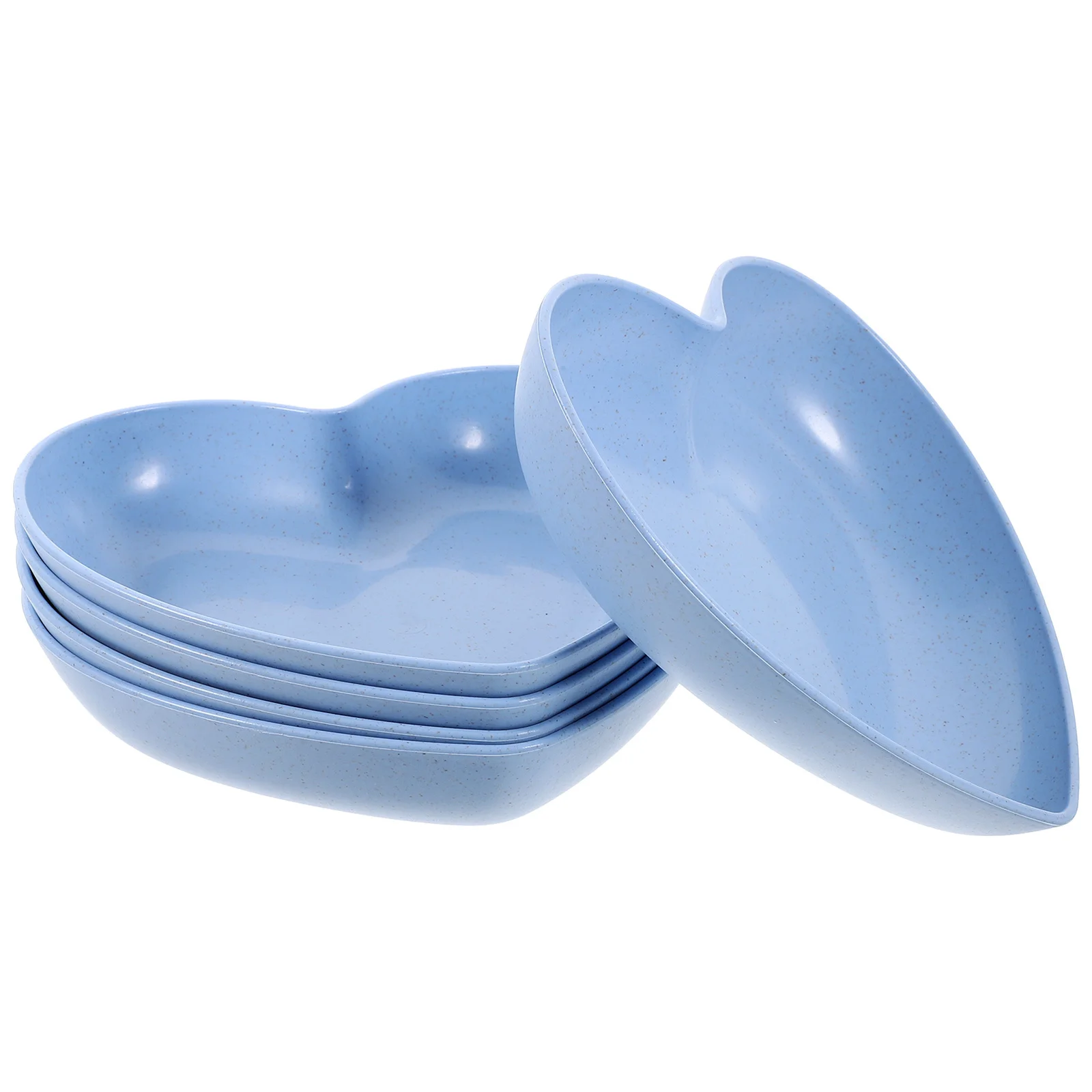 

5Pcs Hermit Crab Water Bowl Heart Shape Reptile Feeding Dish Durable PP Wheat Straw Decorative Small Reptile Water Dish