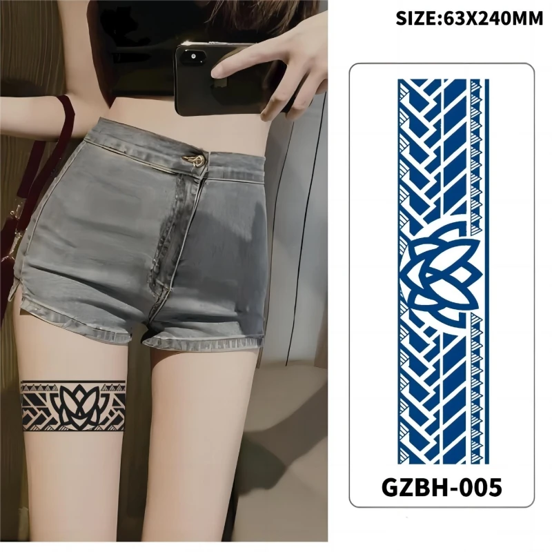 Size:63*240cm  2023 New Semi Permanent Herbal Juice Armband Tattoo Sticker Waterproof Arm And Arm Tattoo Sticker