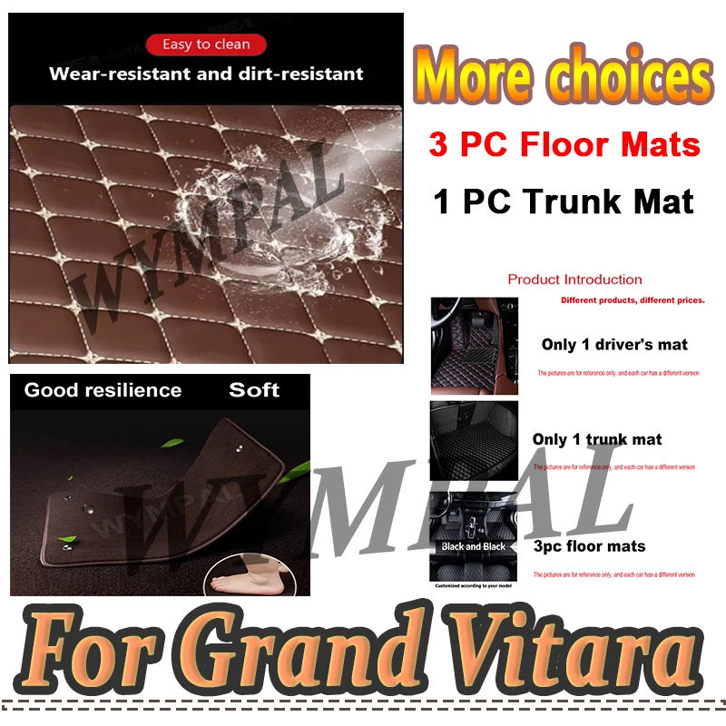 

Luxury Car floor mats for Suzuki Grand Vitara (Four doors) 2006 2007 2008 2009 2010 2011-2017 auto Interior Full Mats