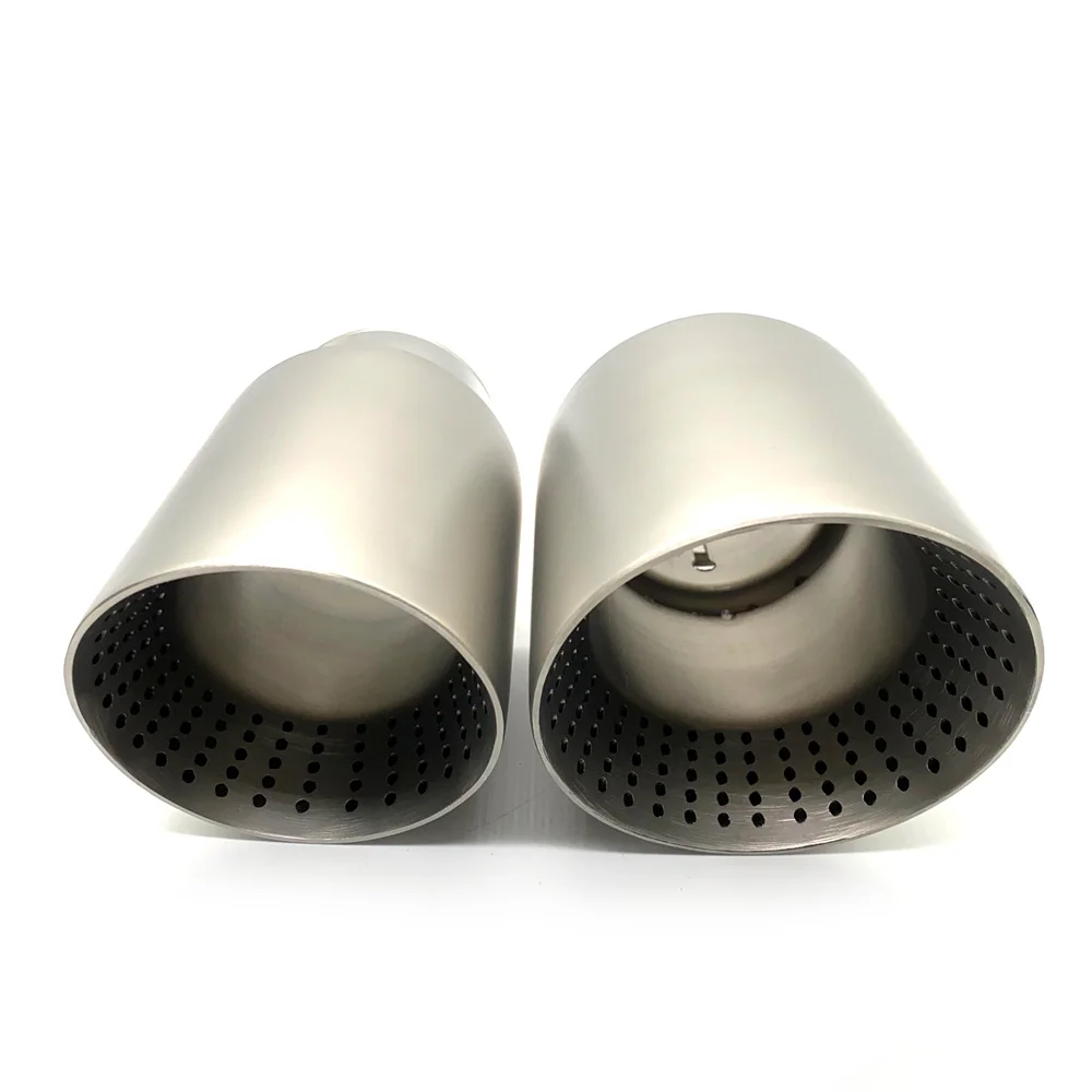 1 Pcs Matte Stainless Steel Car Exhaust Tip System Pipe Universal Exhaust Tip For VW GTI MK7 Golf7 Nozzle 60MM 63mm Muffler Tip