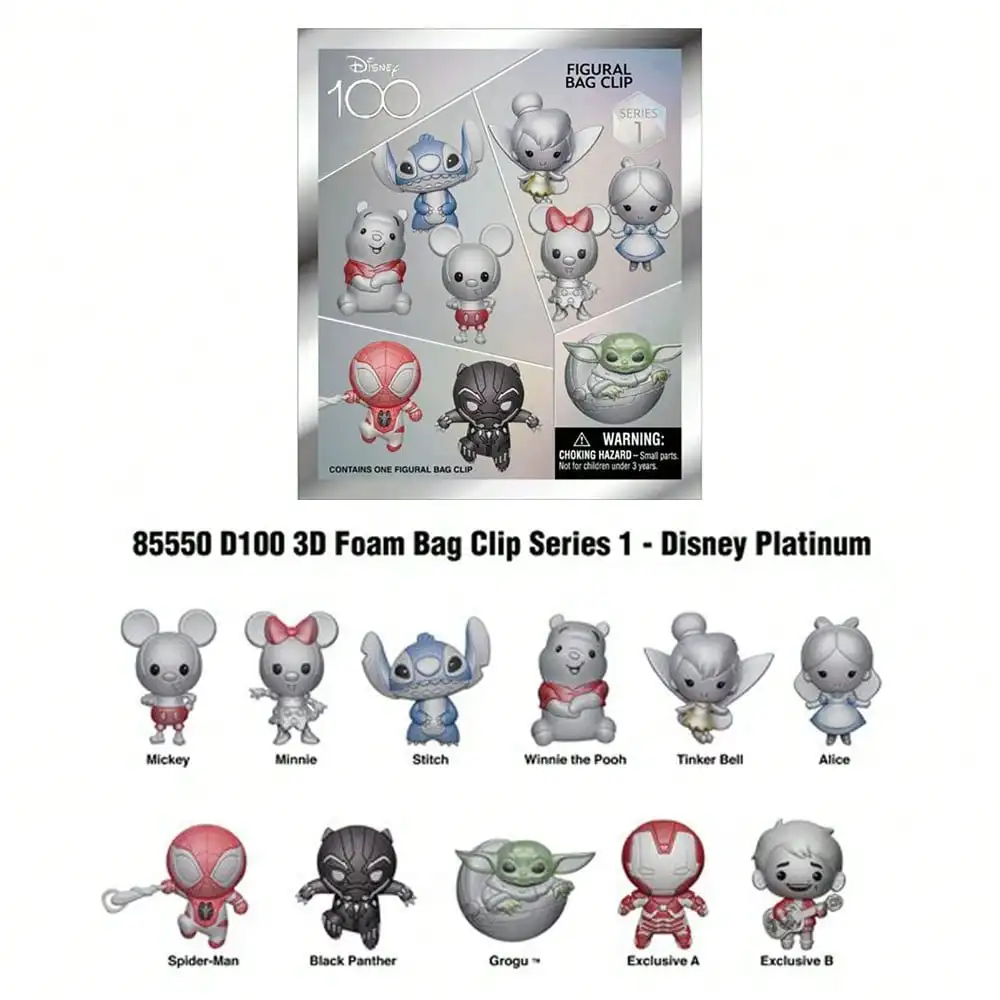 พวงกุญแจกล่องสุ่มลิขสิทธิ์แท้จากดิสนีย์ มิกกี้ มินนี่ สติทช์ วินนี่เดอะพูห์ ของขวัญสำหรับกระเป๋าเป้ 1 ชิ้น ดิสนีย์