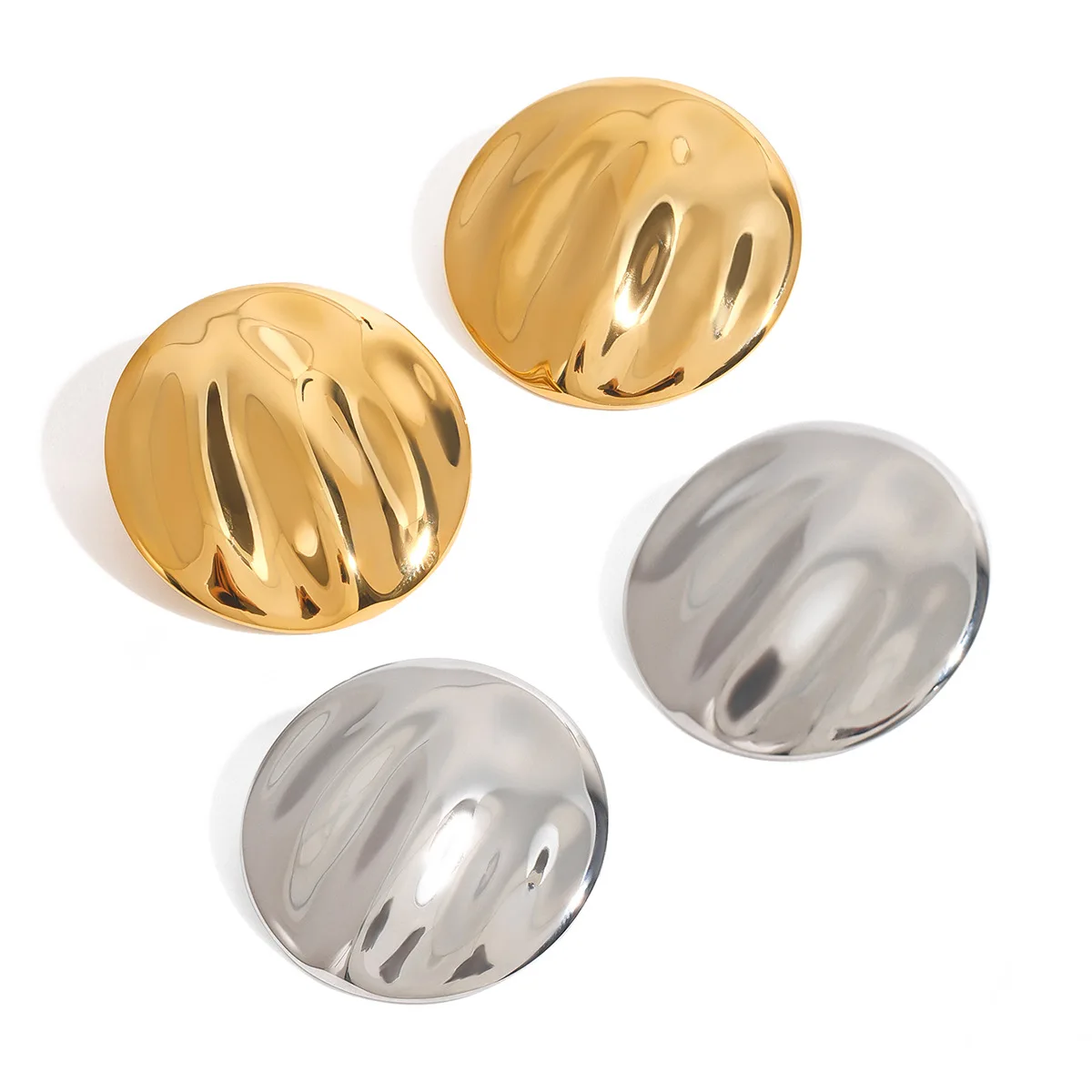 الفولاذ المقاوم للصدأ أقراط المرأة Faion مجوهرات جولة الأذن ترصيع الراقية الإحساس التيتانيوم الصلب أقراط للأذن عبر الحدود #5