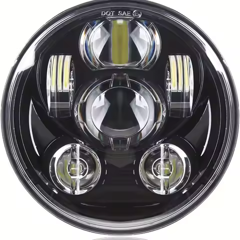 5-3/4 LED Headlight for Harley Davidson Dyna Street Bob Wide Glide Low Rider Night XL883/XL1200 Glide Deuce Street 500/750