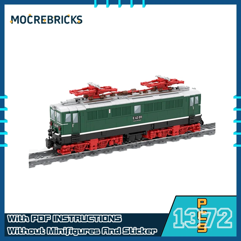 

MOC German Railway Electric Locomotive BR E42 Freight Train Model DIY Building Block Assembly Technology Bricks Toys For Gifts