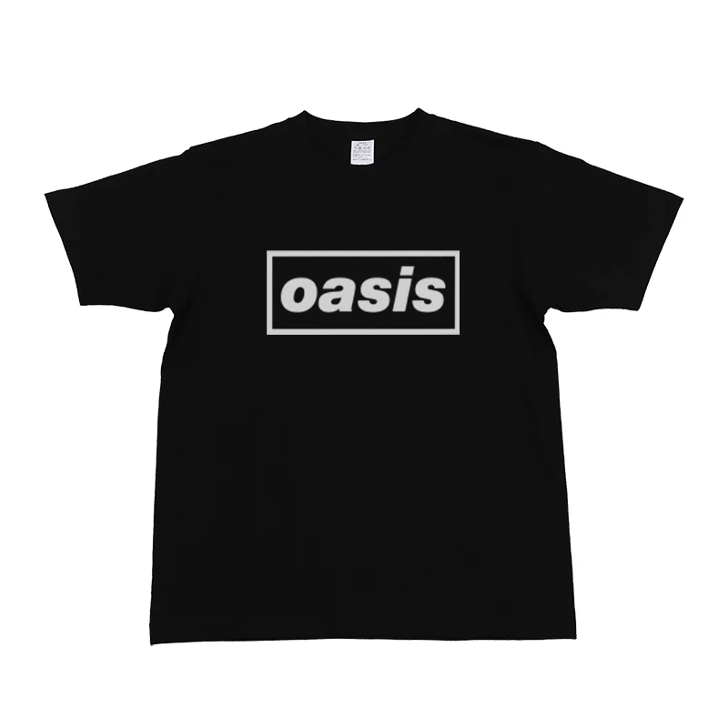 Oasis Dire Straits Punk Blur Rock Beatles Short Sleeve T-shirt Base High Street Men and Women Loose Casual Pure Cotton T-shirt