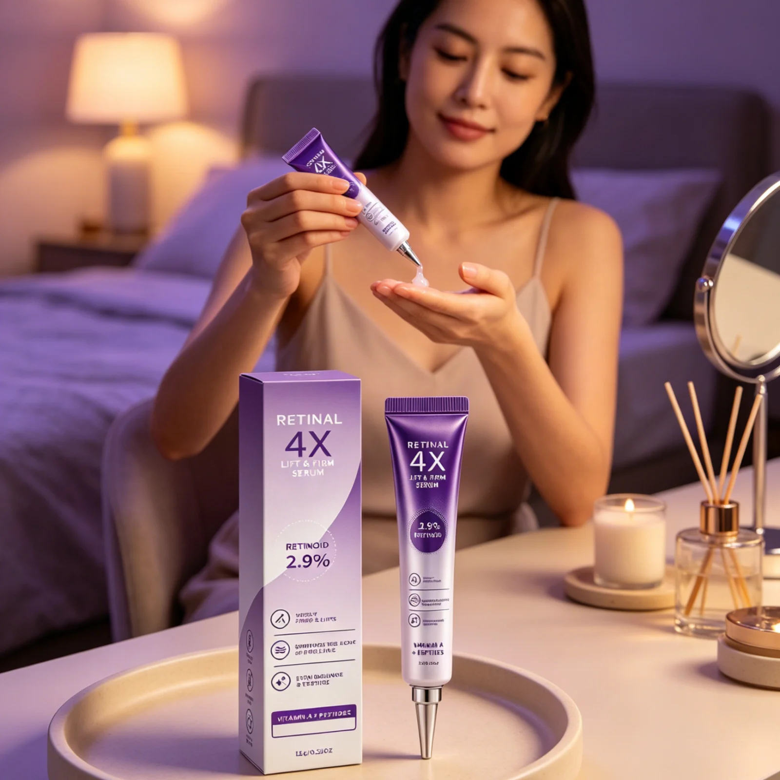 Facial Serum Lifting Skin Firming Smooth Fine Lines Softens Skin Moisturizing Lightweight Non Greasy Deeply Nourishing Serum 15g