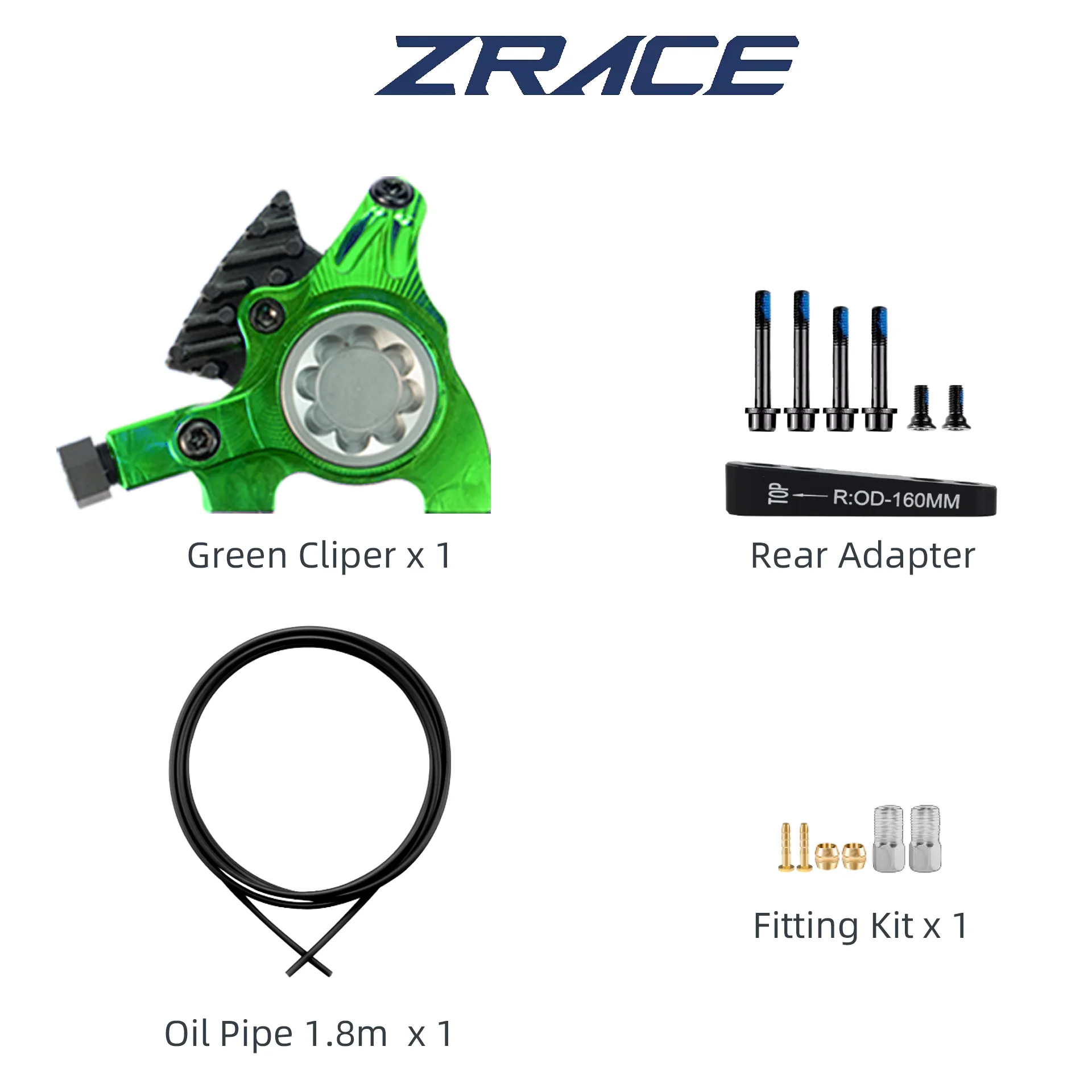 ZRACE XG Flat Mount Caliper, hydraulischer Straßenbremssattel, ICE-TECH-Pads, BMX-Raceing-Bremssattel, vollständig CNC, leicht
