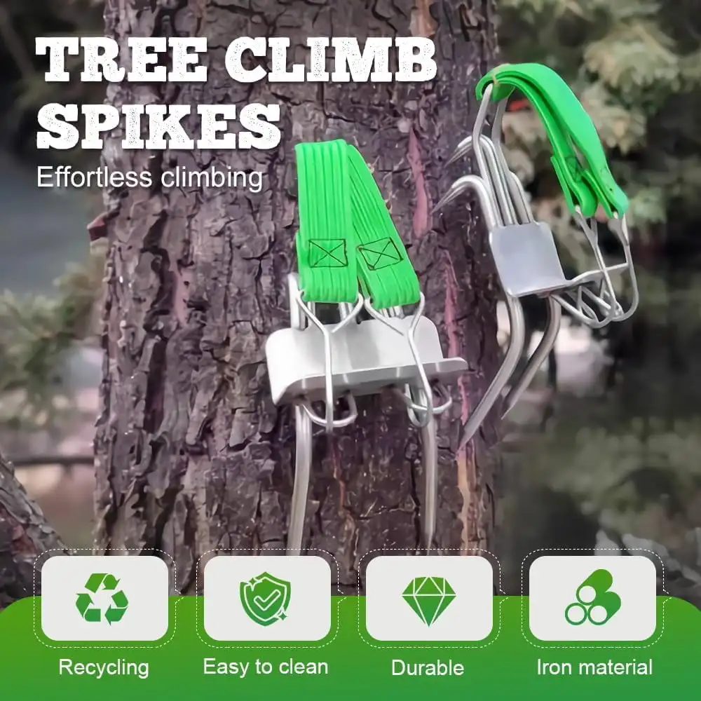 Tree Climbing Tool Pole Climbing Spikes For Hunting Shoes Tree Steel Climbing Simple Picking Observation Fruit Tool Accessories