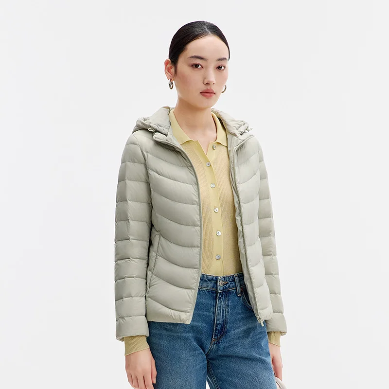 Chericom Dames Donsjack Winter Warm Kort Lichtgewicht Pufferjassen Capuchon Rits Waterdicht Gewatteerde Jassen Vrouwelijke Y309002Y