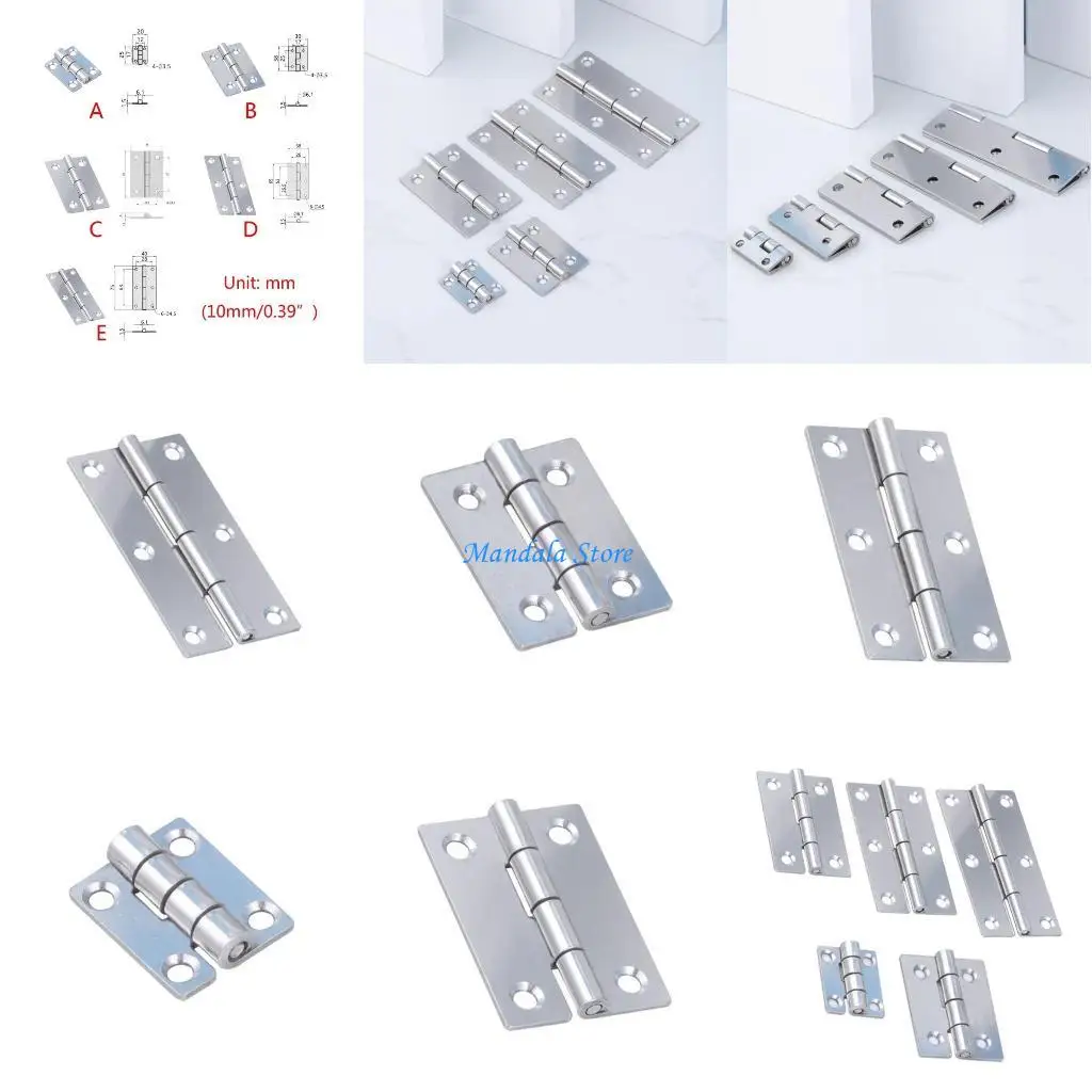 U2JC Butt Hinge Small Hinge Stainless Steel Door Hinge Cabinet Hinges Cupboard Hinge for Wood Box Crates Storage Door Light