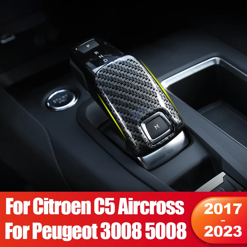 Für Peugeot 3008 5008 GT Citroen C5 Aircross 2017 2018 2019 2020 2021 2022 2023 Auto Schaltknauf Abdeckung Zubehör