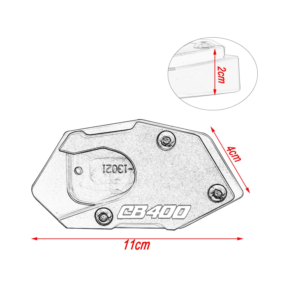 For Honda CB400SF CB400SF CB400 CB400 1998-2020 Motorcycle CNC Kickstand Extension Plate Foot Side Stand Enlarge Pad