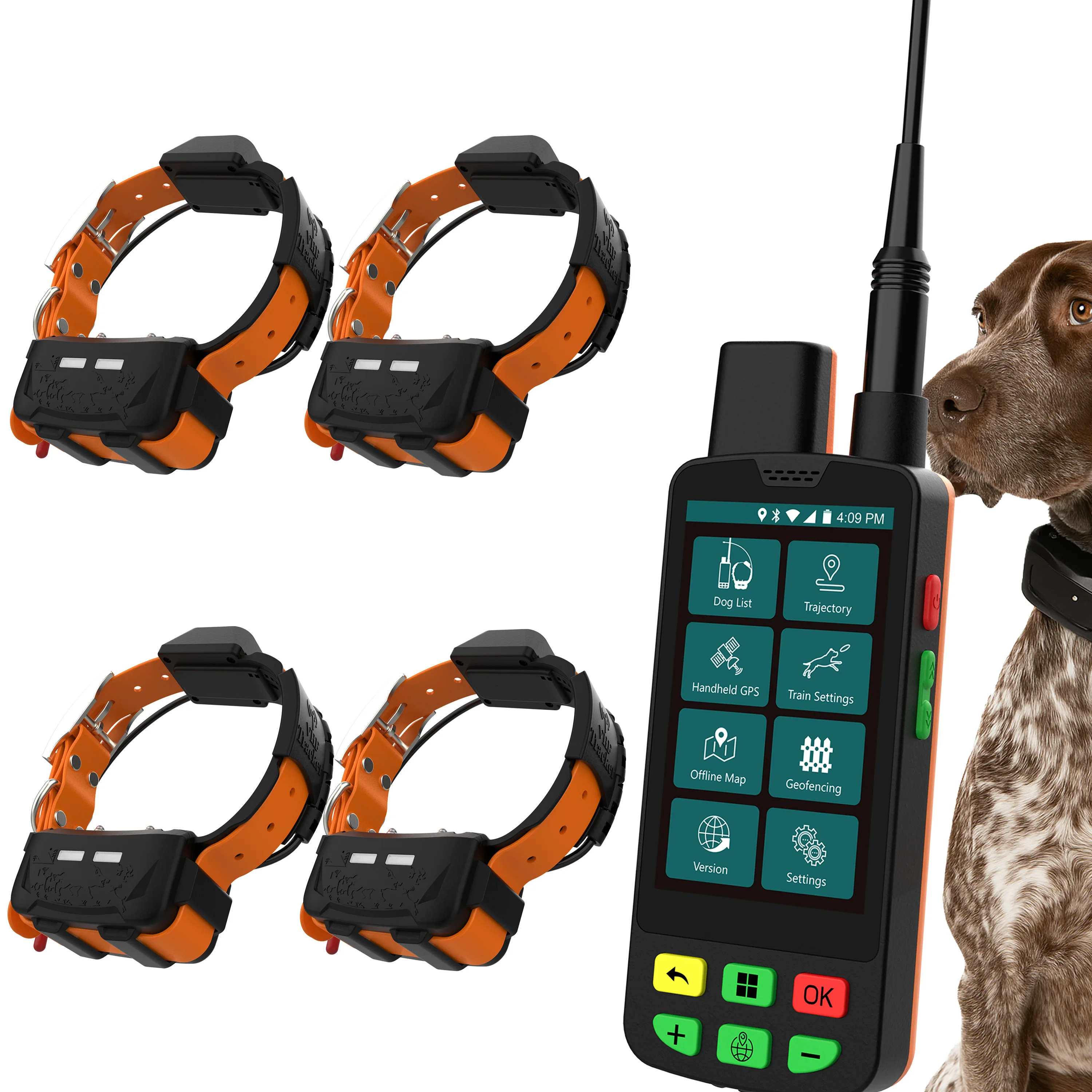 ESEEK Mini Hound GPS Tracker Real Time Tracking Security Hound Locator Hunting Dog GPS Hunt Locator Antenna With Collar