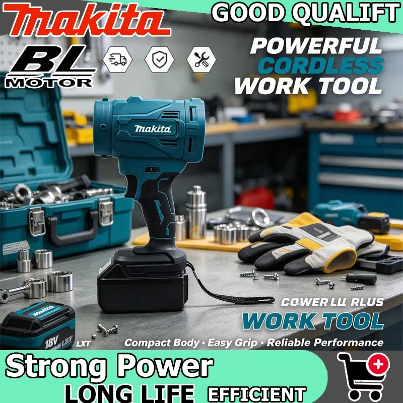 Makita 18V LXT Brushless Cordless Jet Turbine Blower,130000RPM 6-Speed Blower for Workshop Dust Removal & Yard Outdoor Cleaning
