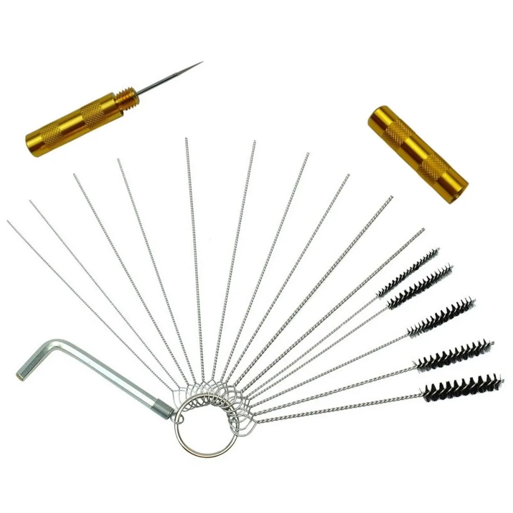 Kit de nettoyage de pulvérisateur de peinture, brosses de nettoyage en acier inoxydable, outils de nettoyage d'aérographe, ensemble de brosses multi-articles pour pulvérisateur, 1 ensemble 1 ensemble