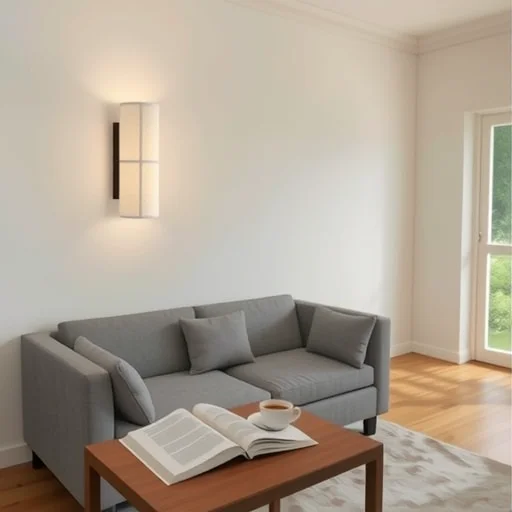 

Scandi Style Fabric Wall Lamp Designer Minimalist Living Room Bedroom Corridor Light Japanese Inn Ambiance Lamp