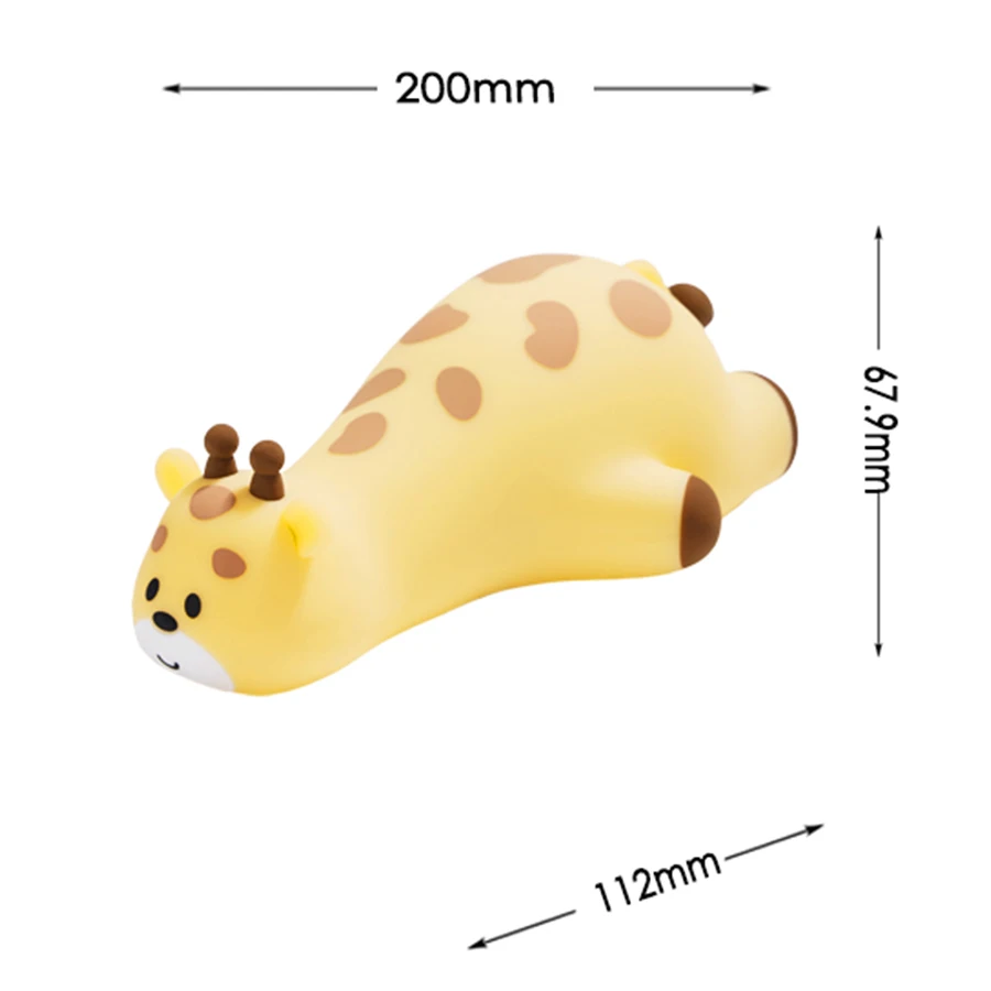 Cute Animal Led Table Lamp Children's Night Light Rechargeable Warm White Mood Light for Bedroom Desk Baby Nursery Birthday Gift