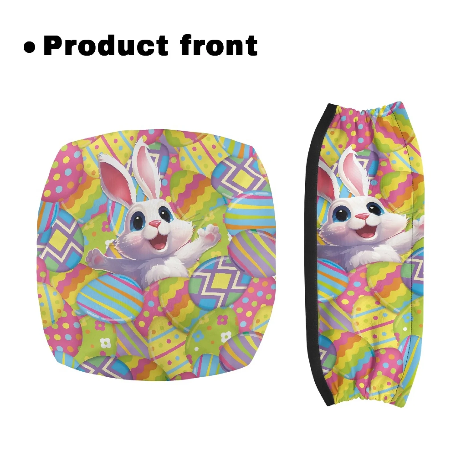 Coloranimal Rabbit Pattern Pack of 2 Rollator Seat Back Rest Covers Polyester Fabric Walker Seat Covers for Elderly