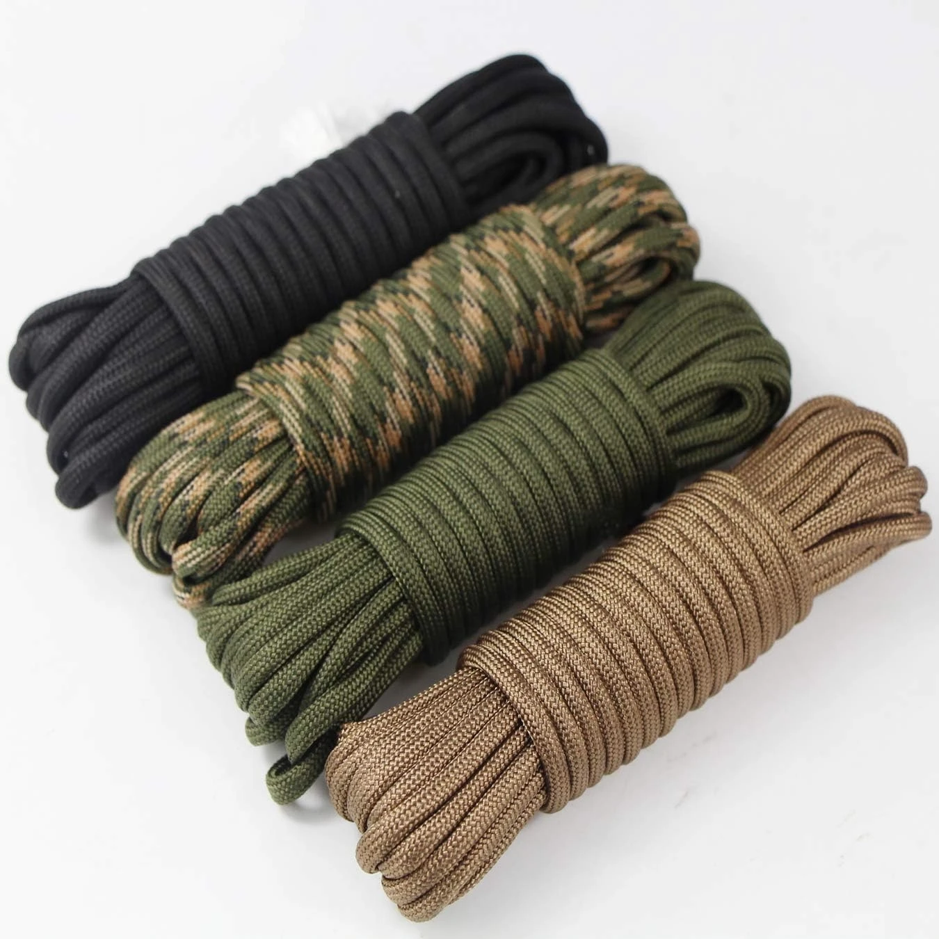 Nuevo 550 Paracord militar 7 hebras 4mm cuerda de paracaídas táctico 3m/16m/31m accesorios de Camping supervivencia al aire libre DIY pulsera cuerda