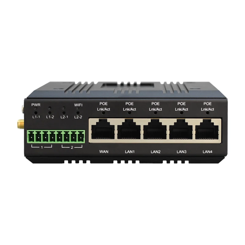 Best Quality Industrial 4G LTE VPN Router Dual SIM Card Slot POE 4*Lan+1*Wan+2*Serial Port RS-232/RS-422/RS-485 Router