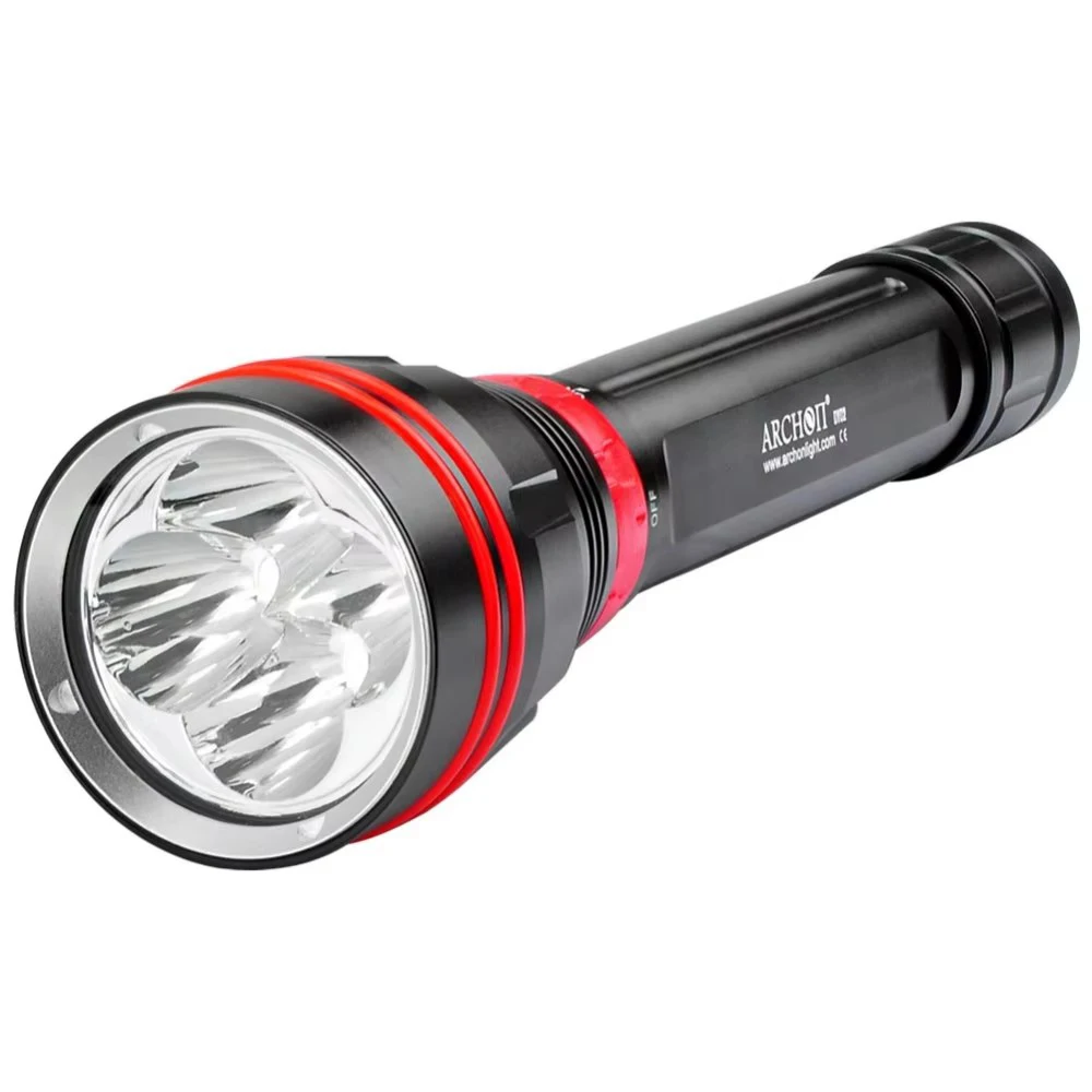4000 Lumen Tauchtaschenlampe, 100 m wasserdicht, Tauchlampe, 26650 Akku, Tauch-Unterwasser-Rettungslampe, wiederaufladbar, 100 % Satin