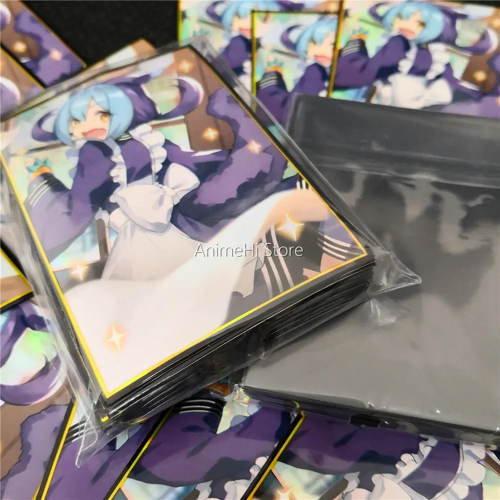 50 stuks/zak spel Yu-Gi-Oh! Wasserij Dragonmaid Kaarthoezen Anime Yugioh Holografische hoes Kaarten Beschermhoes voor cadeau