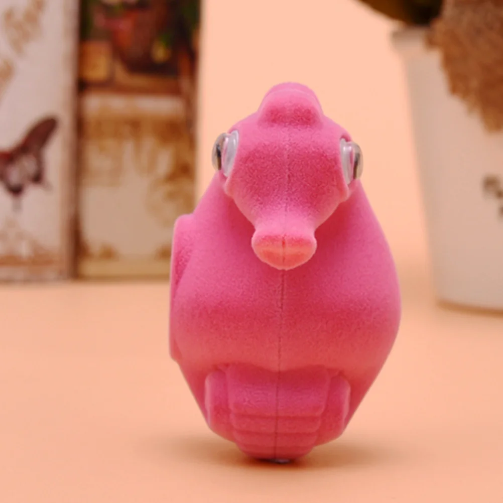 

2 шт., коробка для колец с морским коньком, модный чехол для ювелирных изделий, портативный изысканный ящик для хранения для девочек и женщин, чехол для ювелирных изделий в форме морского конька