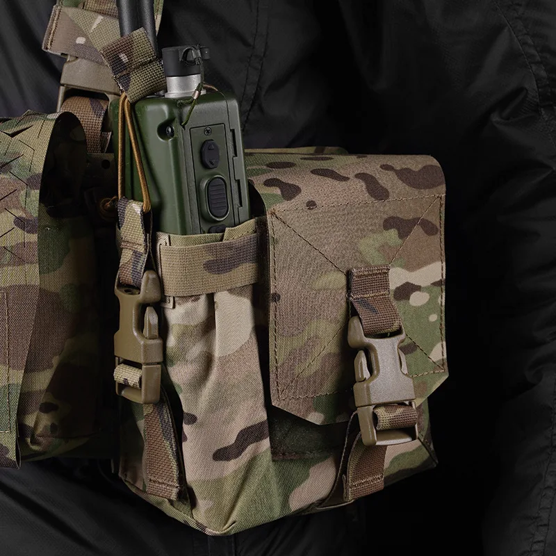 Large Multifunctional Camouflage Sub Pouch,MOLLE Mounting, Magic Tape Design, Adapt to Various Tactical Equipment and Belt