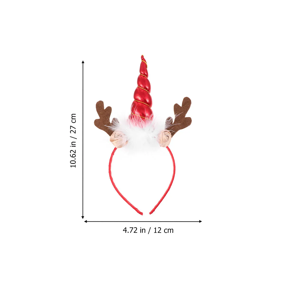 1Pcs Adorable Unicorn Horn Reindeer Antlers Hair Band Women Fashion Headband Christmas Party Festival Photography Accessory Cute view 4