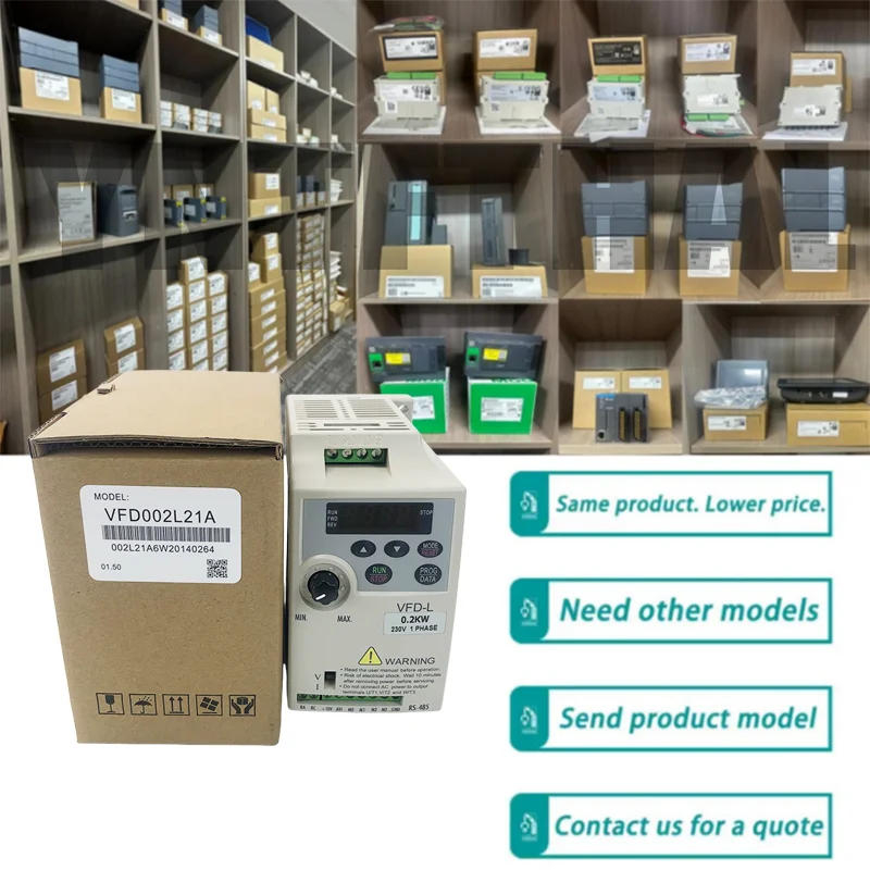 

VFD002L21A 1 фаза 220 В 200 Вт 0,25 л.с. 1,6 А 400 Гц Совершенно новый