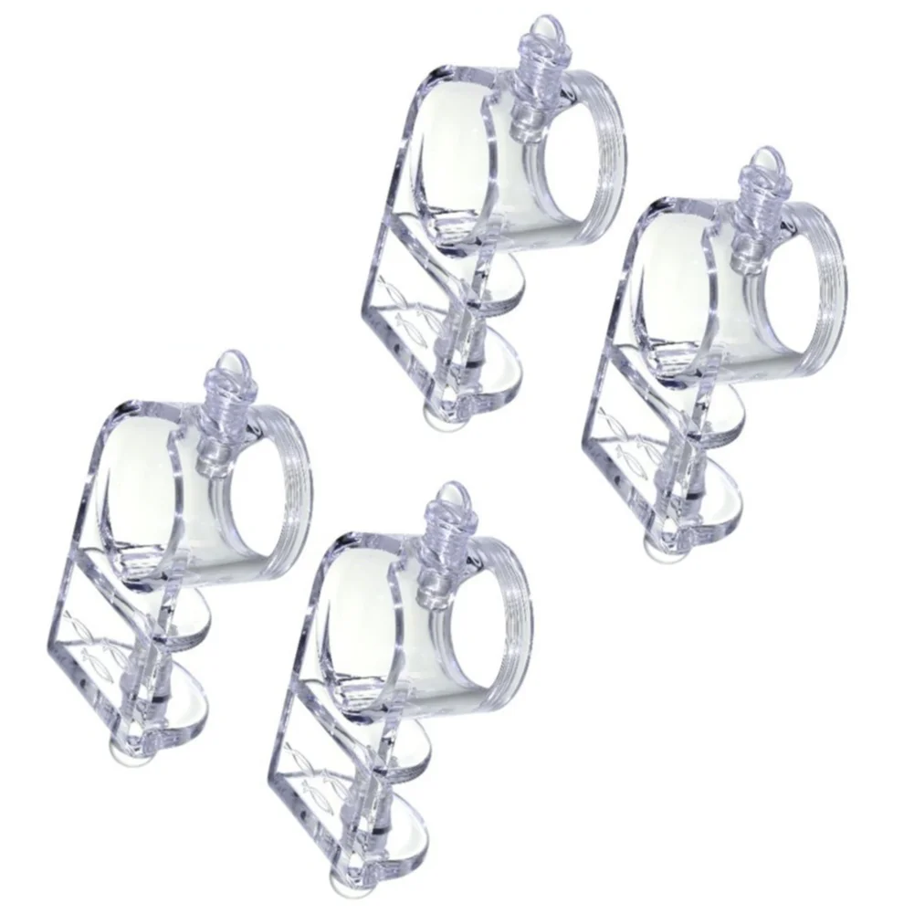 4Pcs Transparent Plastic Hose Holder Clip Aquarium Tube Fixture Clamp For Fish Tank Water Pump Pipe Hydroponics Garden Tool