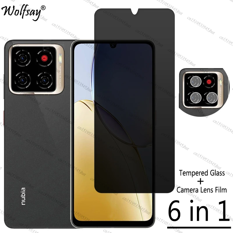 Protector de pantalla de privacidad para ZTE Blade A56, vidrio templado antiespía, hoja ZTE A56, cristal de cámara para ZTE Blade A56, vidrio de 6,75 pulgadas